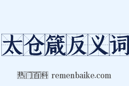 太仓箴反义词是什么意思的图片